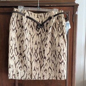 Apt. 9 Brown and Cream Pencil Skirt